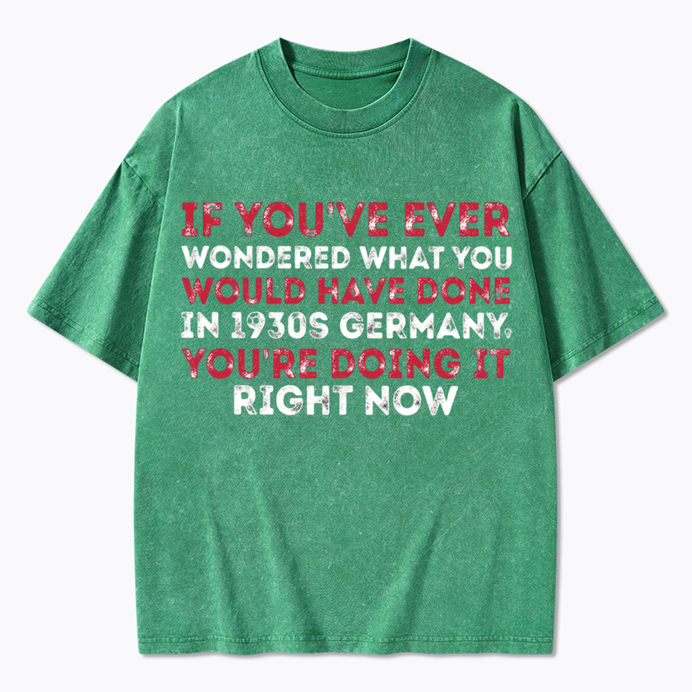 1930s Germany If You Wondered Statement Washed T-Shirt