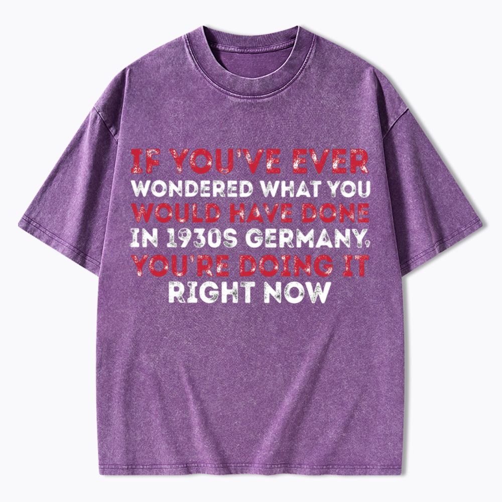 1930s Germany If You Wondered Statement Washed T-Shirt