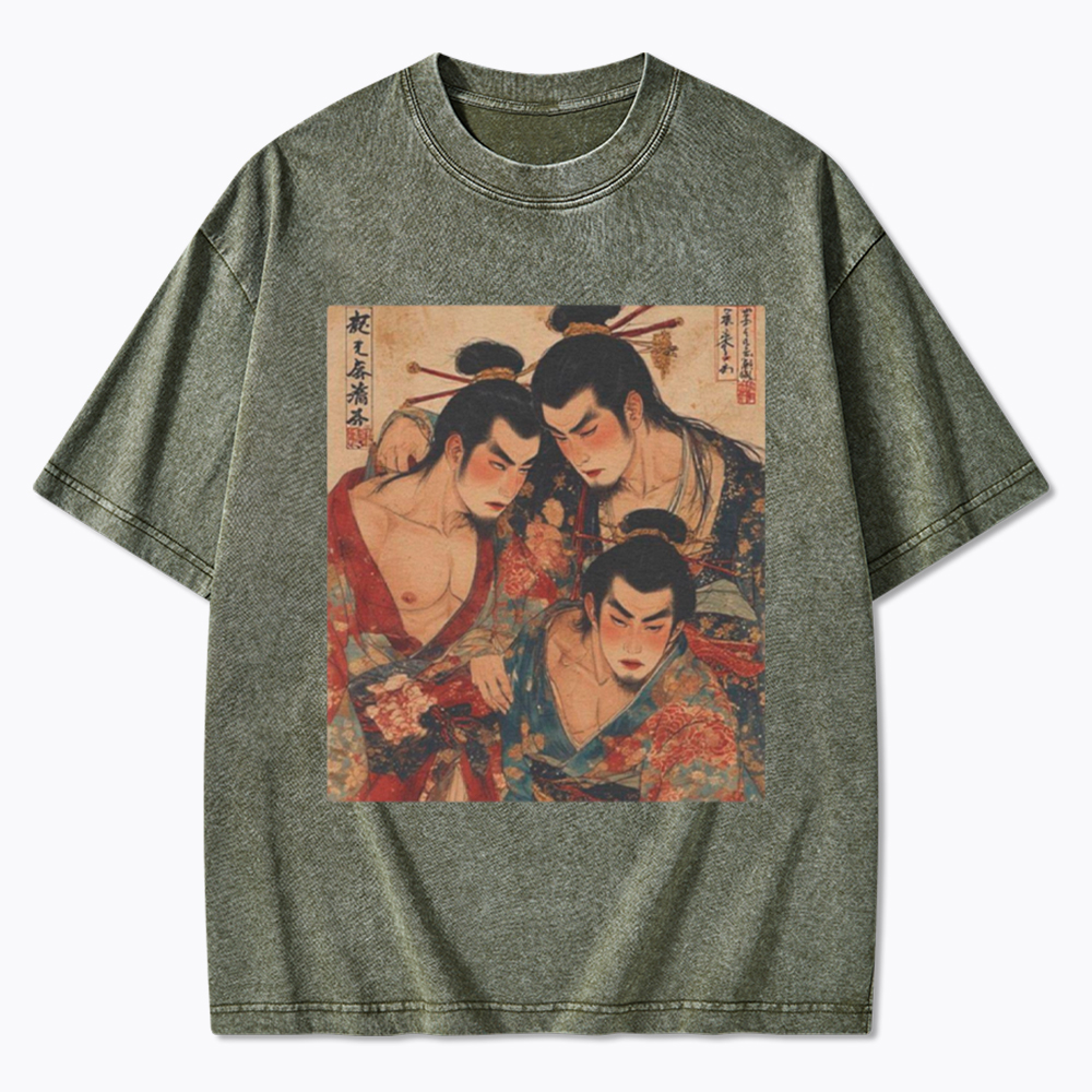 Samurai Brothers Japanese Washed T-Shirt