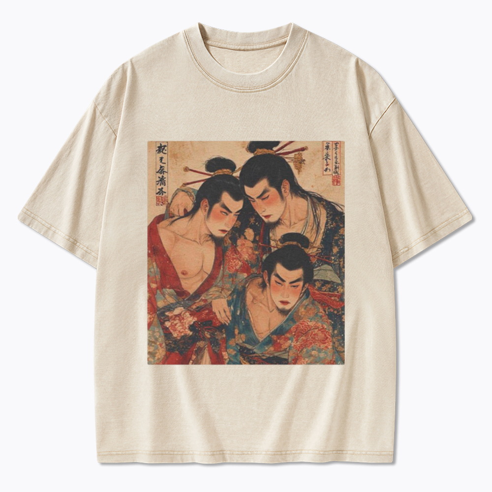 Samurai Brothers Japanese Washed T-Shirt