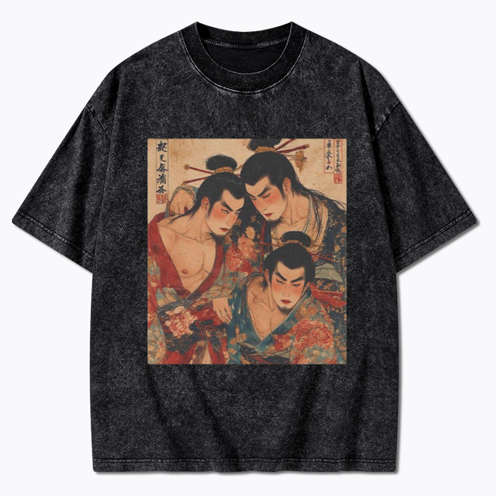 Samurai Brothers Japanese Washed T-Shirt