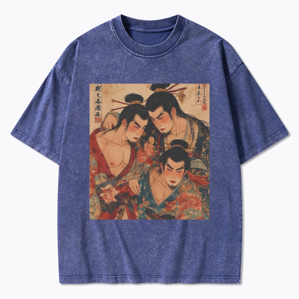 Samurai Brothers Japanese Washed T-Shirt