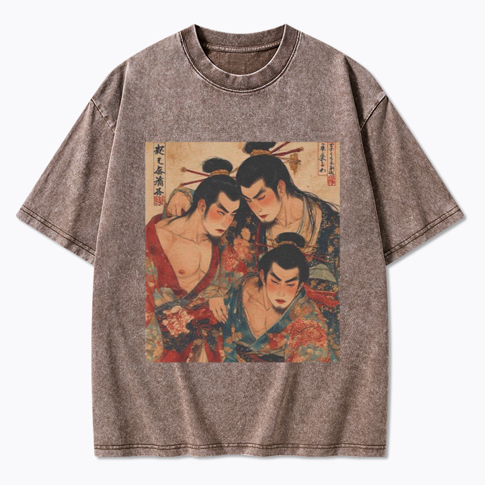 Samurai Brothers Japanese Washed T-Shirt