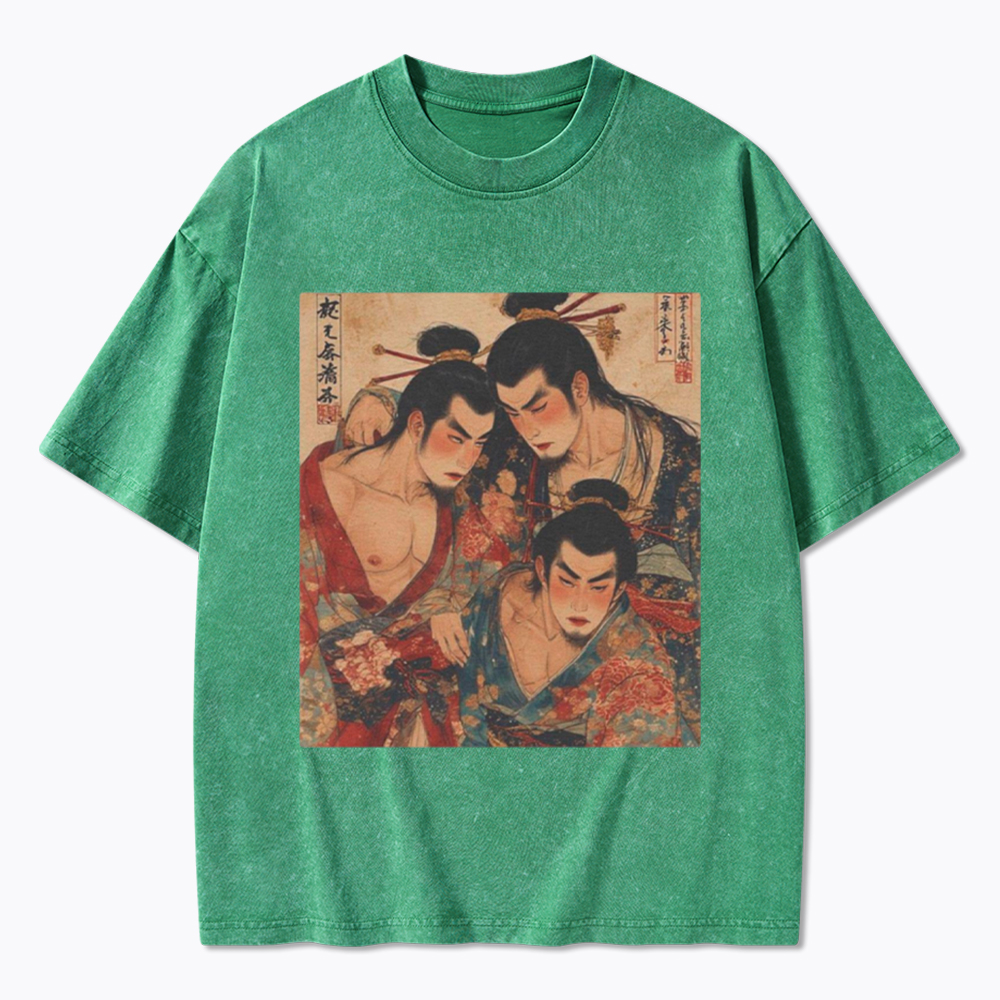 Samurai Brothers Japanese Washed T-Shirt