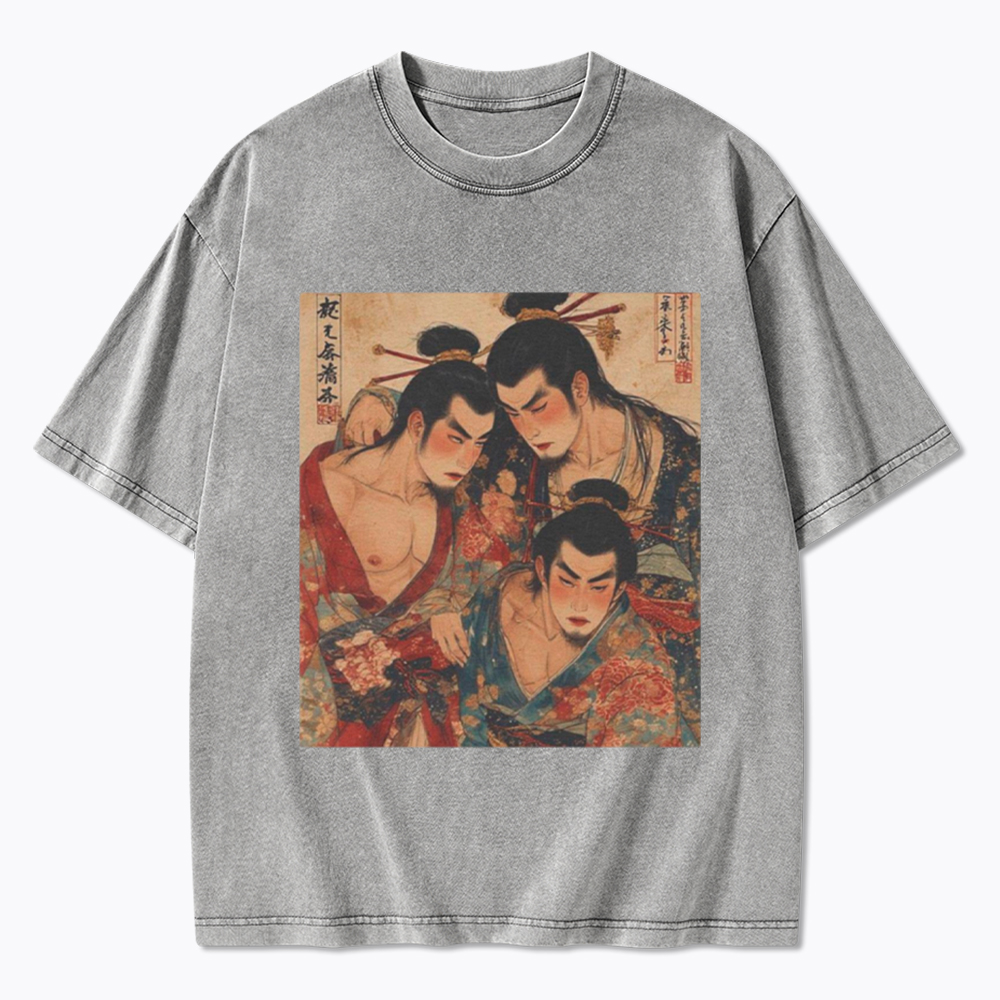 Samurai Brothers Japanese Washed T-Shirt