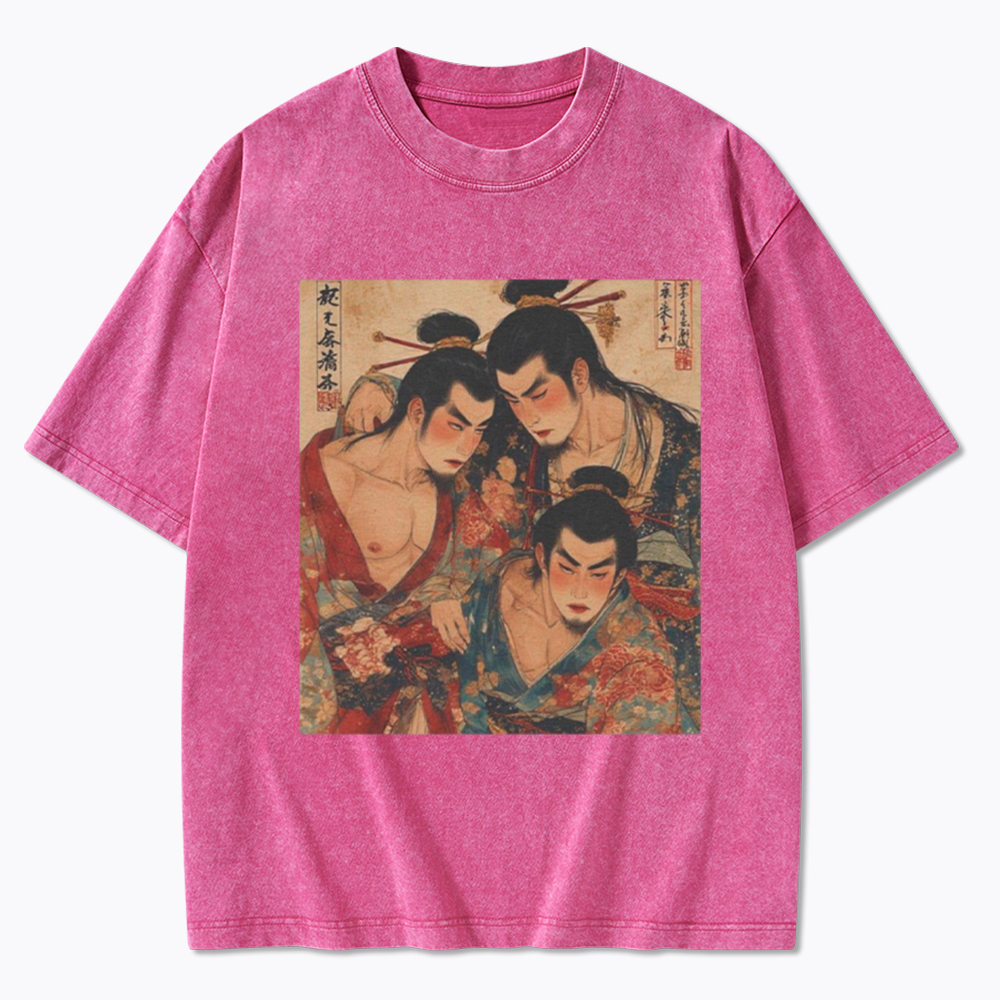 Samurai Brothers Japanese Washed T-Shirt