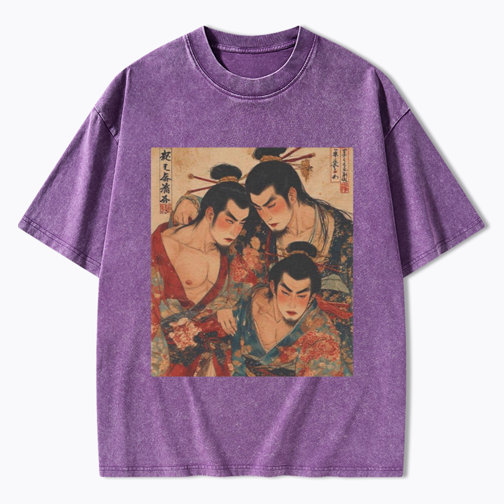 Samurai Brothers Japanese Washed T-Shirt