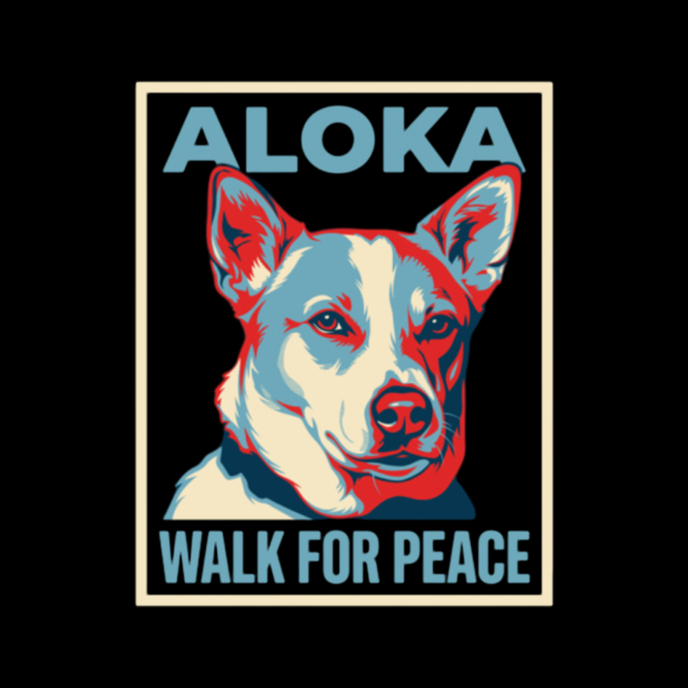 The Peace Dog Poster Washed T-Shirts