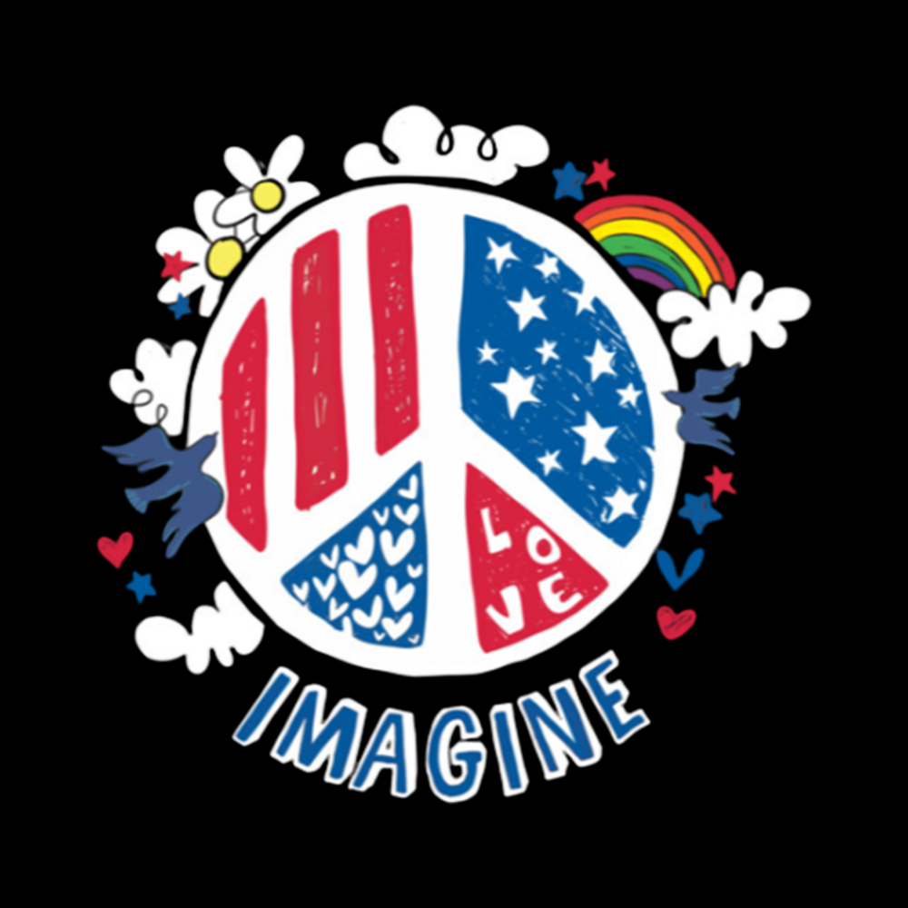 Imagine Love Imagine Peace Off Shoulder T-shirts