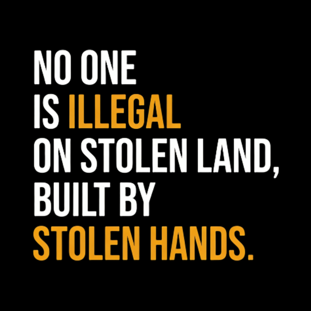 No One Is Illegal On Stolen Land Off Shoulder T-shirts