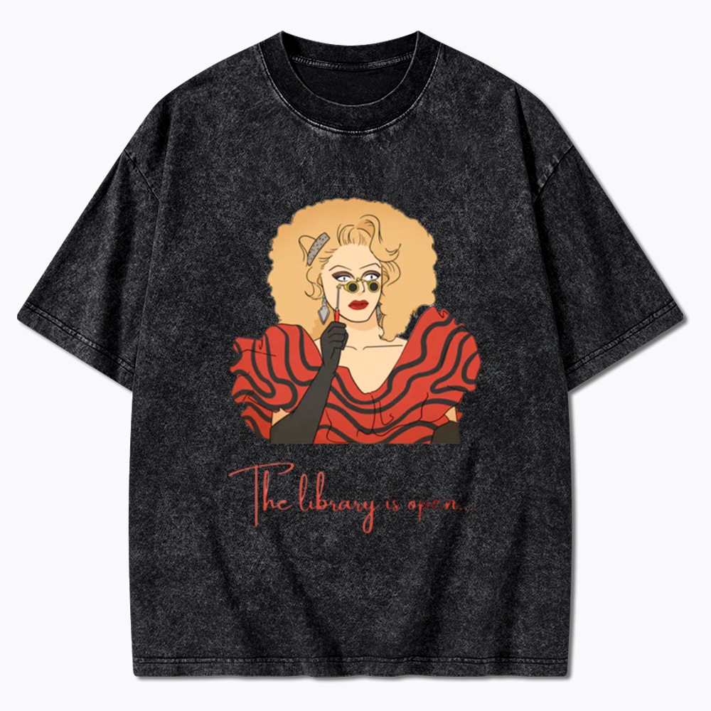 The Library Is Open Washed T-Shirt