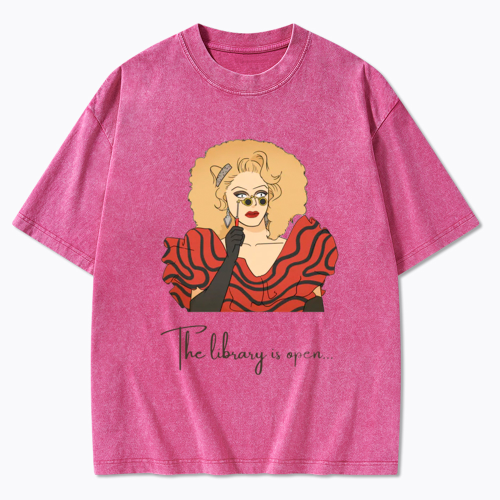 The Library Is Open Washed T-Shirt