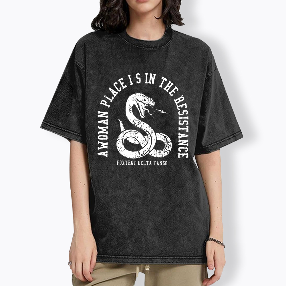 A Woman’s Place is in the Resistance Washed T-Shirt