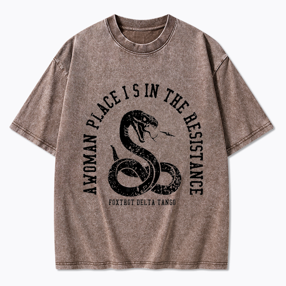 A Woman’s Place is in the Resistance Washed T-Shirt