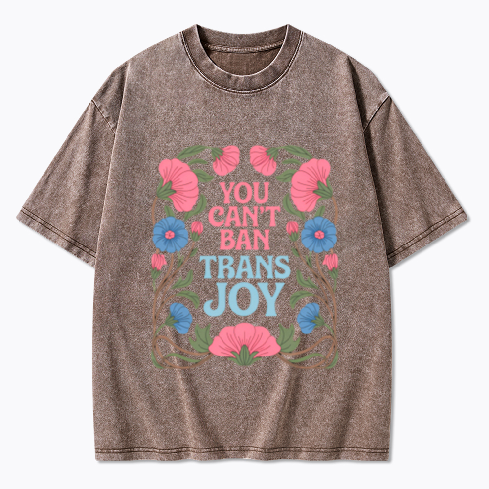 You Can't Ban Trans Joy Washed T-Shirt