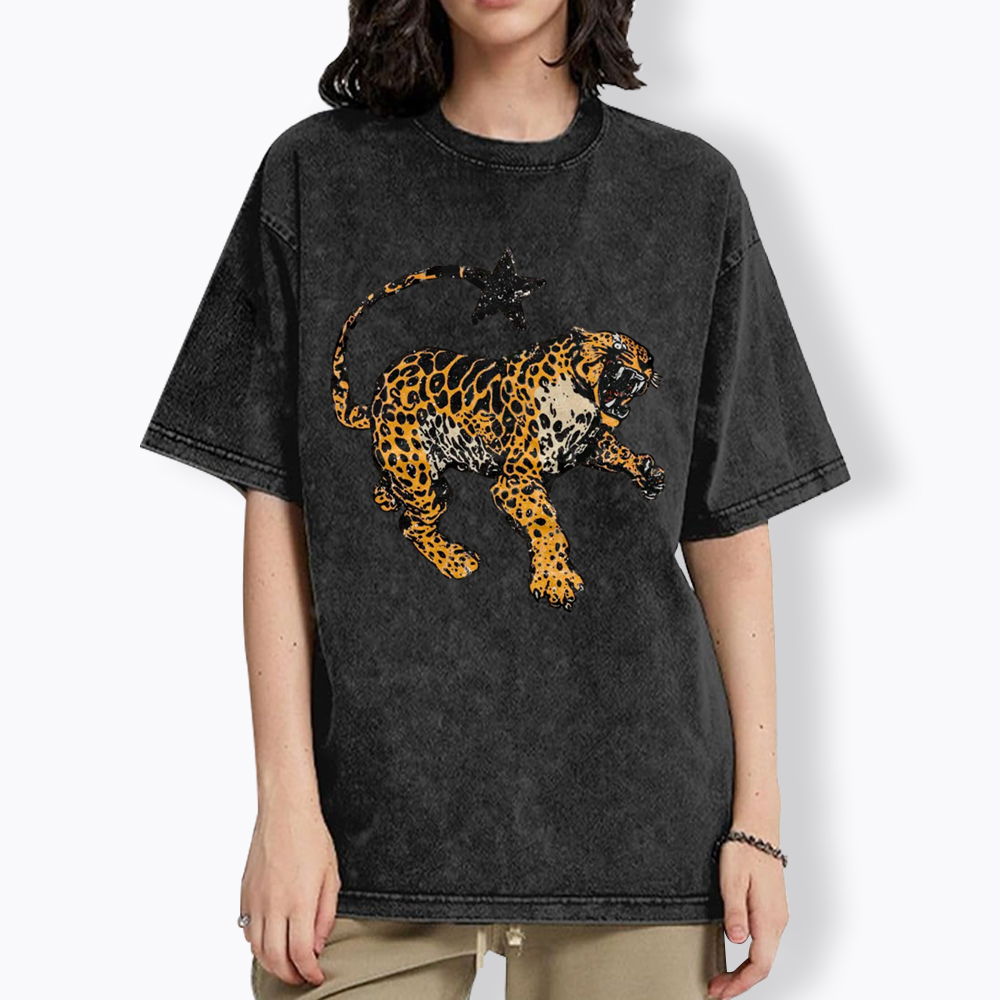 Vintage Inspired Jaguar Washed T-Shirt