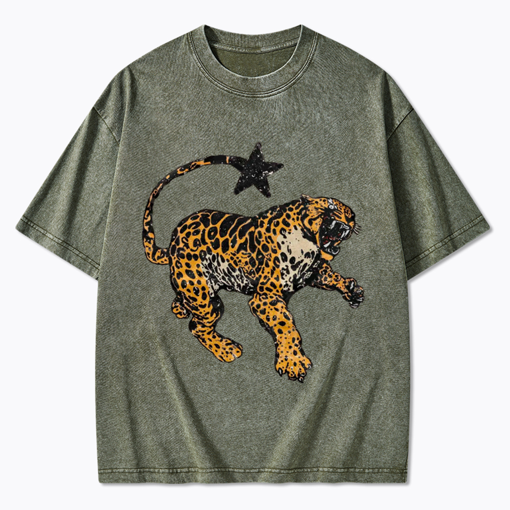 Vintage Inspired Jaguar Washed T-Shirt