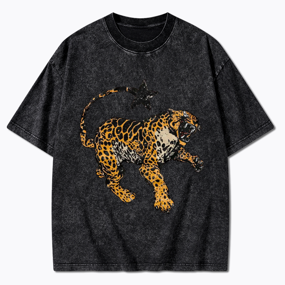 Vintage Inspired Jaguar Washed T-Shirt