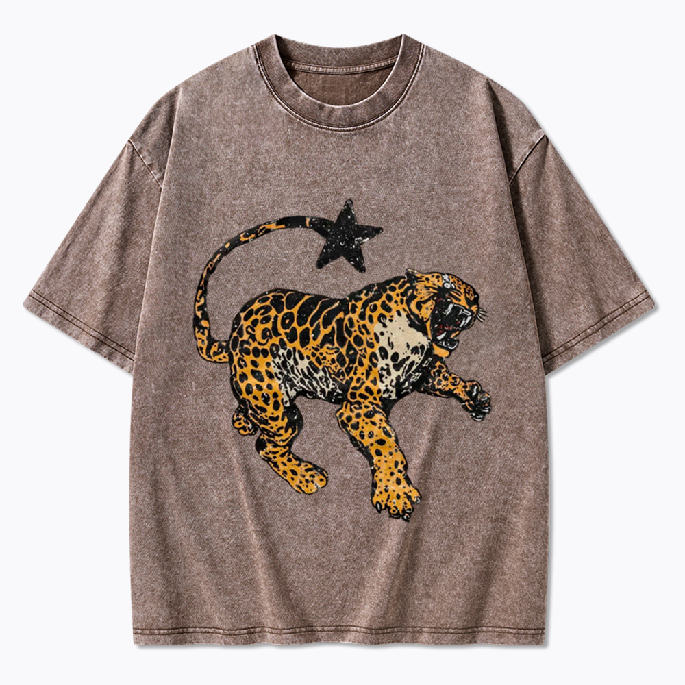 Vintage Inspired Jaguar Washed T-Shirt