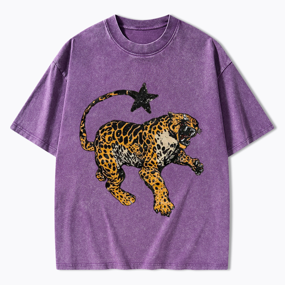 Vintage Inspired Jaguar Washed T-Shirt