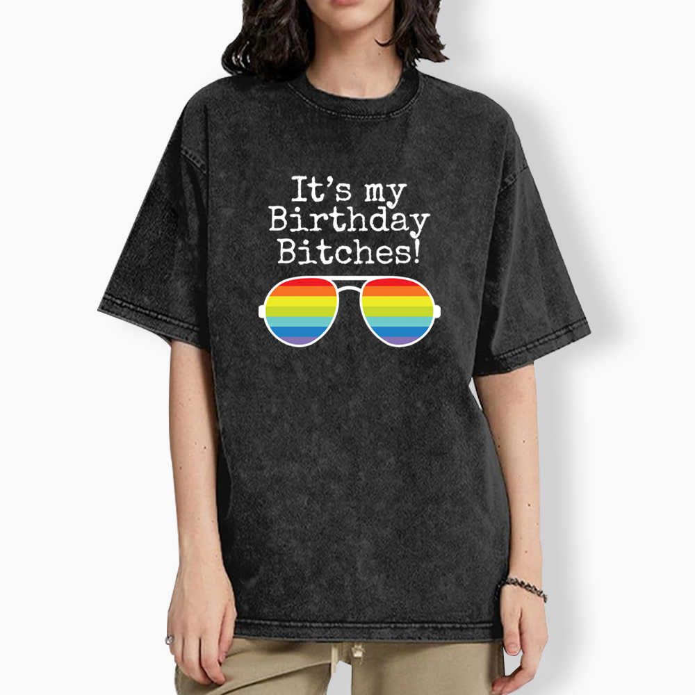 Its My Birthday Washed T-Shirt