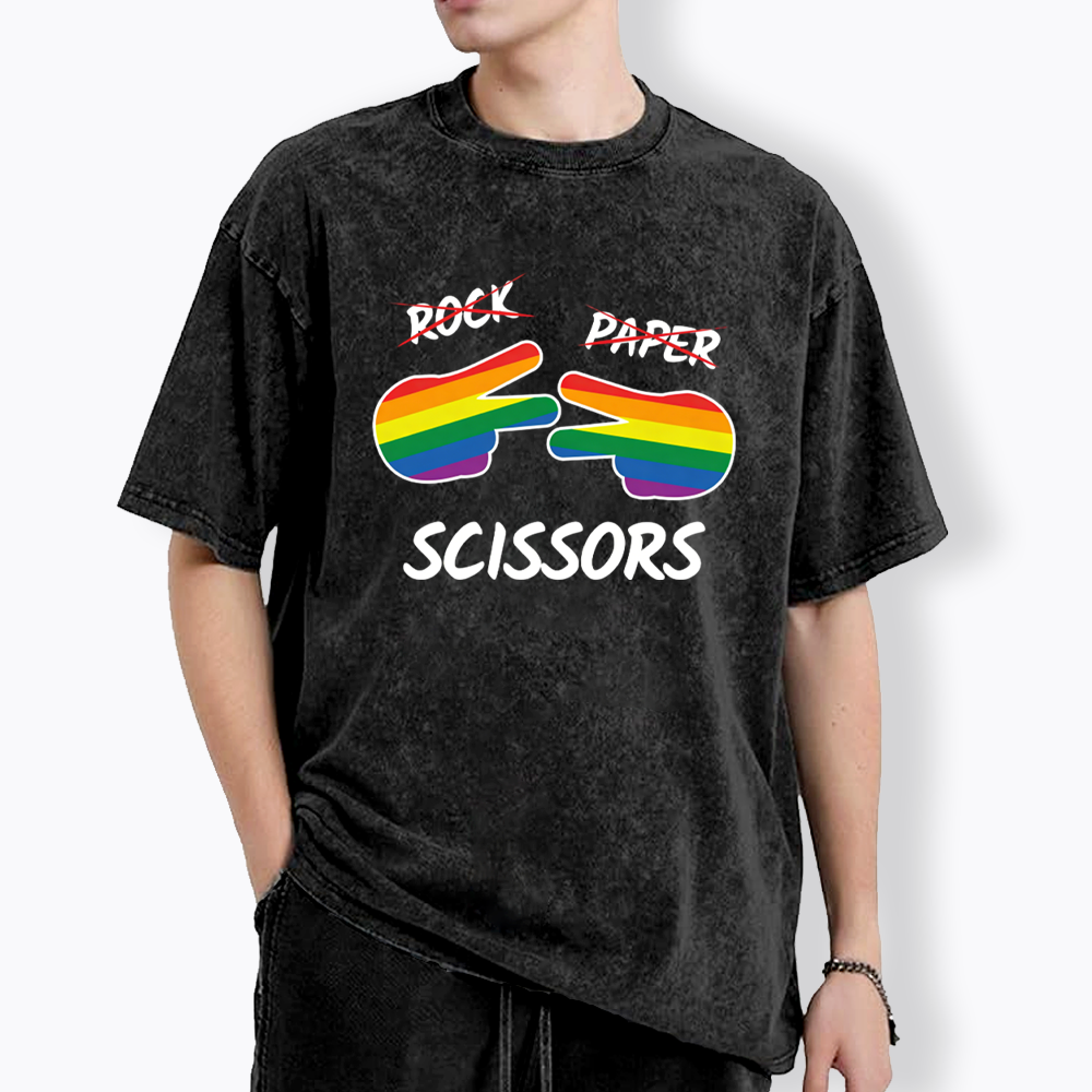 Rock Paper Scissors Washed T-Shirt