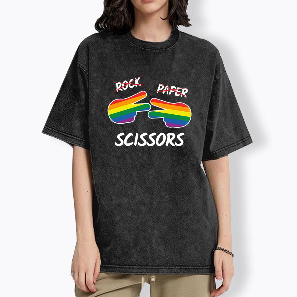 Rock Paper Scissors Washed T-Shirt