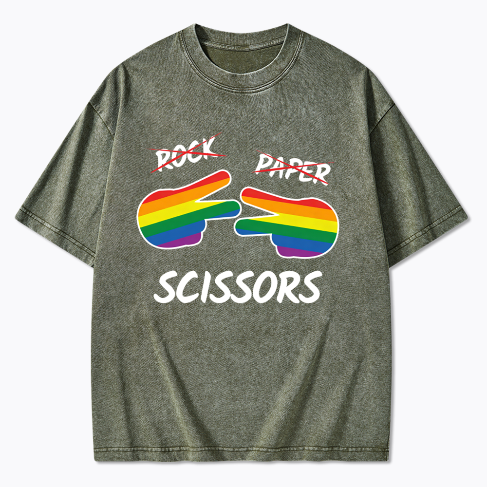 Rock Paper Scissors Washed T-Shirt