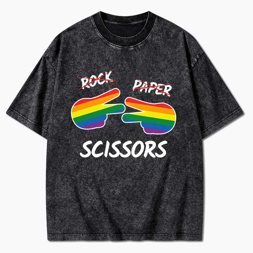 Rock Paper Scissors Washed T-Shirt