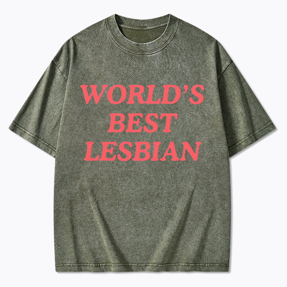 World's Best Lesbian Washed T-Shirt