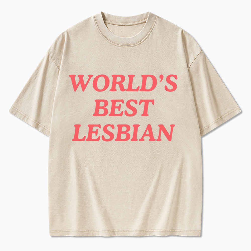 World's Best Lesbian Washed T-Shirt