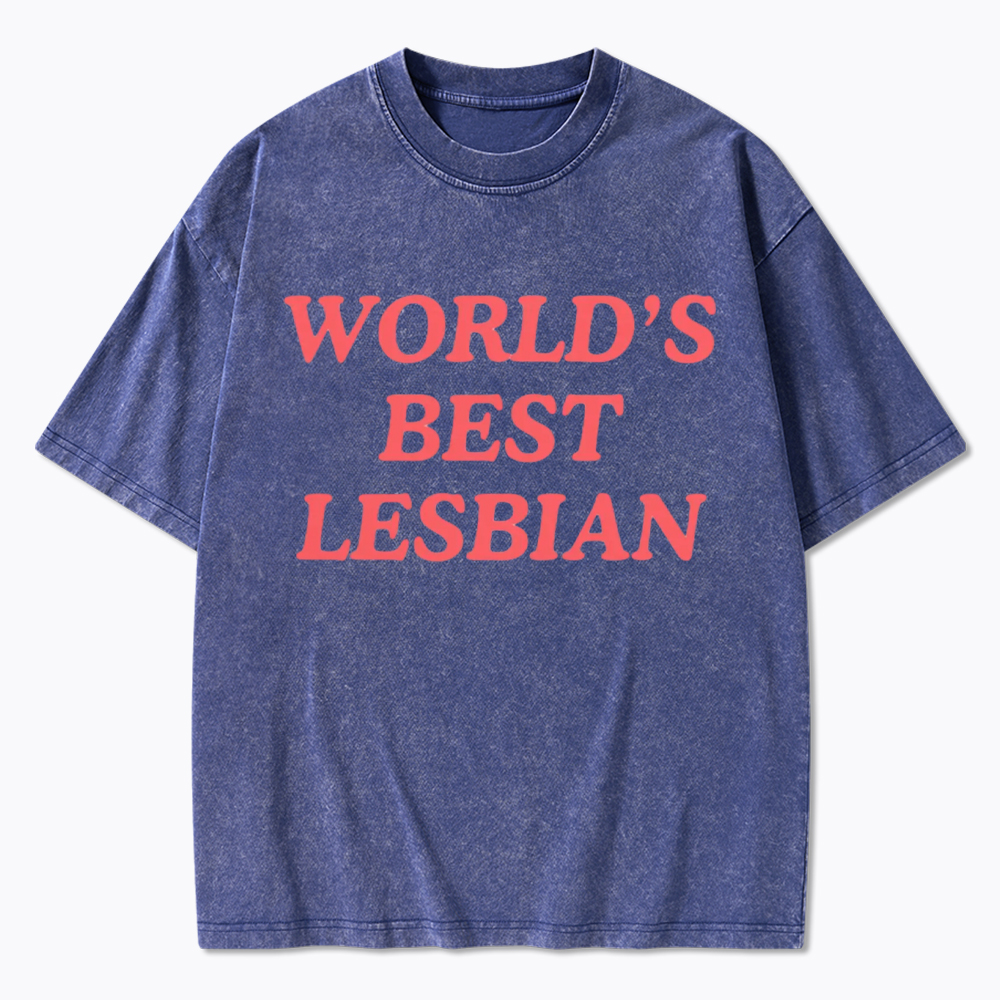 World's Best Lesbian Washed T-Shirt