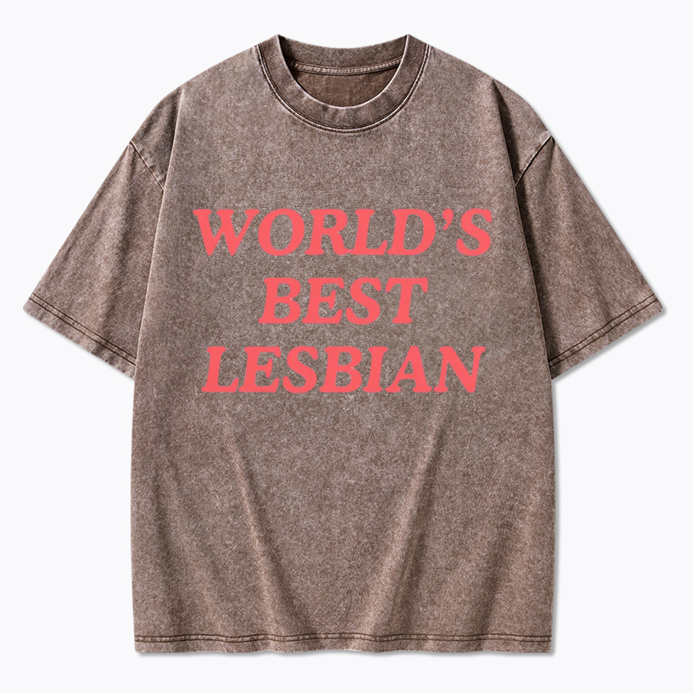 World's Best Lesbian Washed T-Shirt