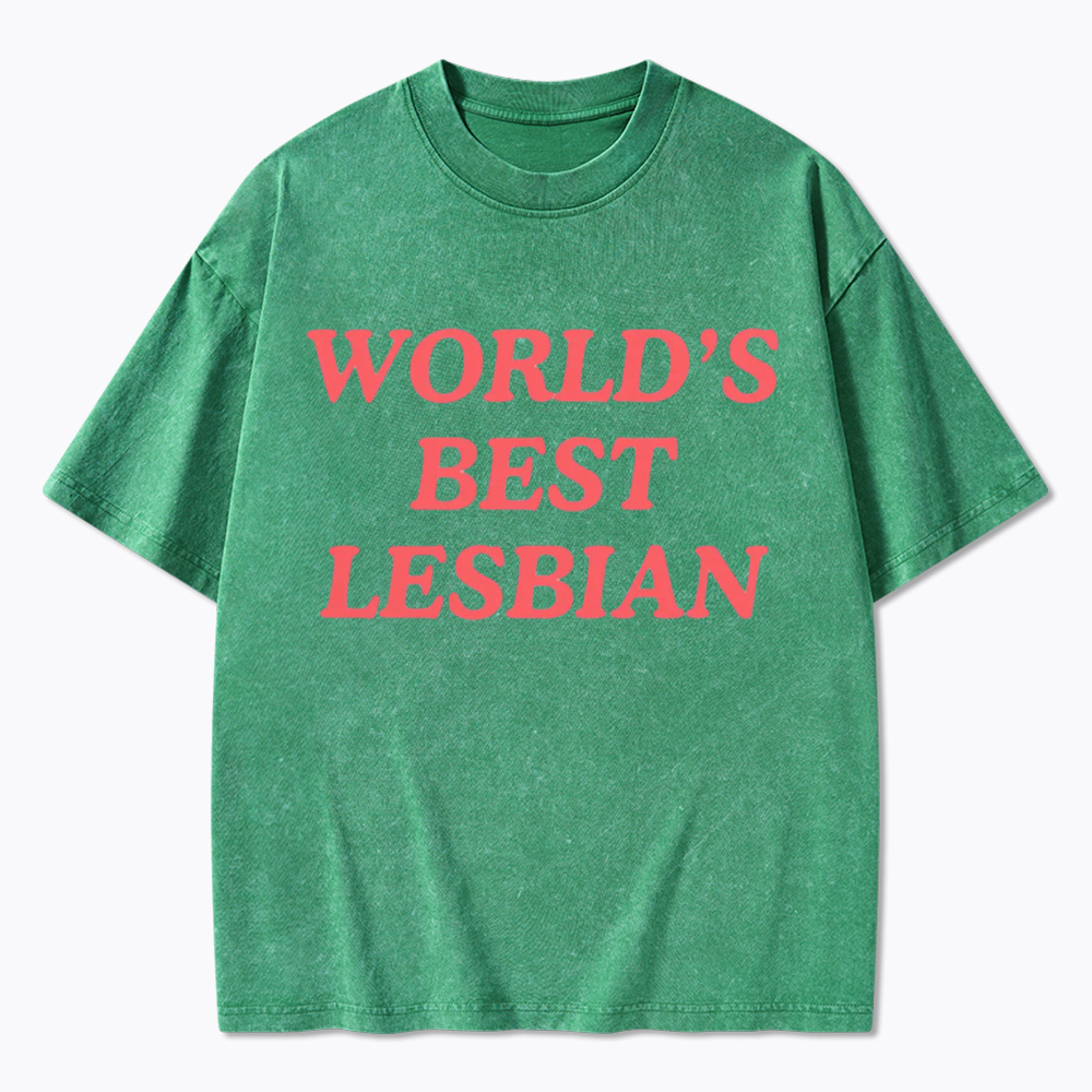 World's Best Lesbian Washed T-Shirt