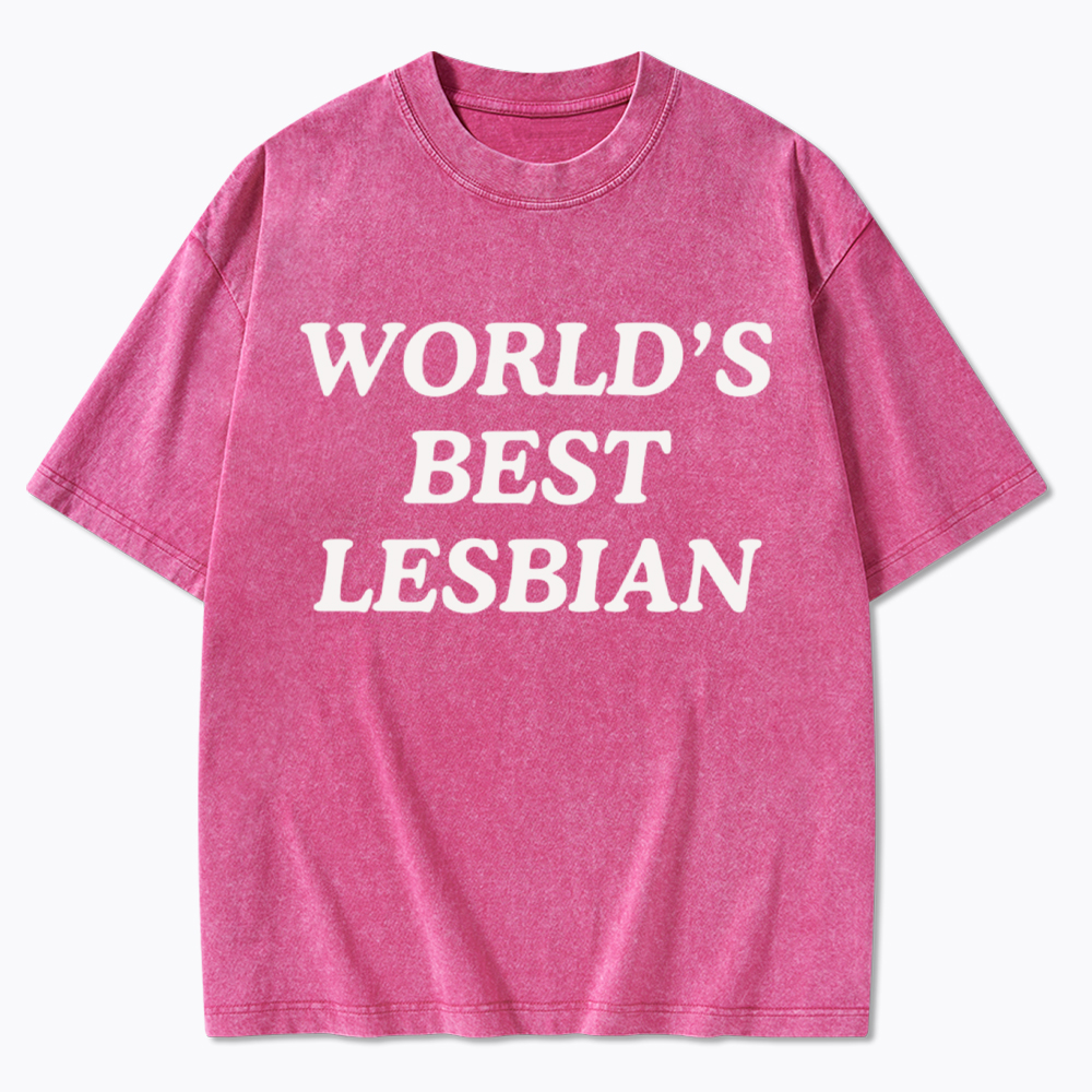 World's Best Lesbian Washed T-Shirt
