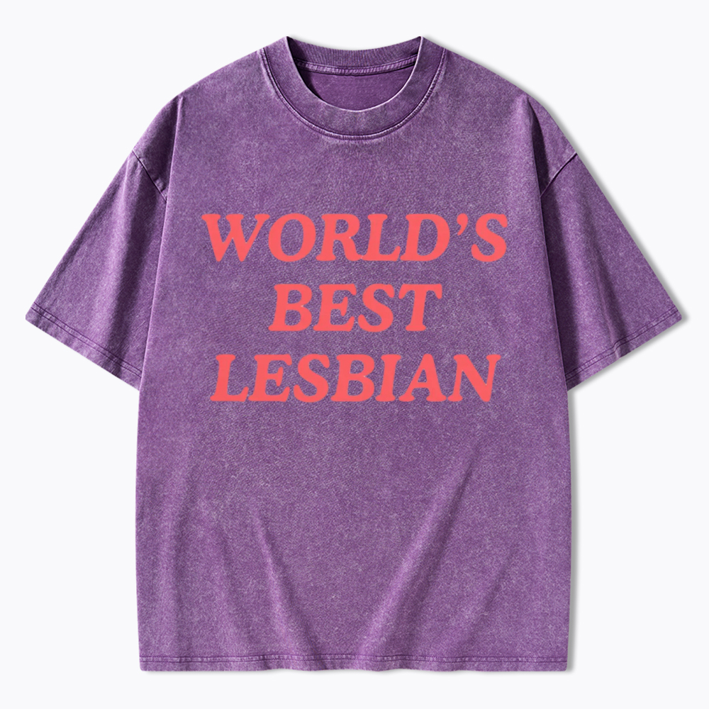 World's Best Lesbian Washed T-Shirt