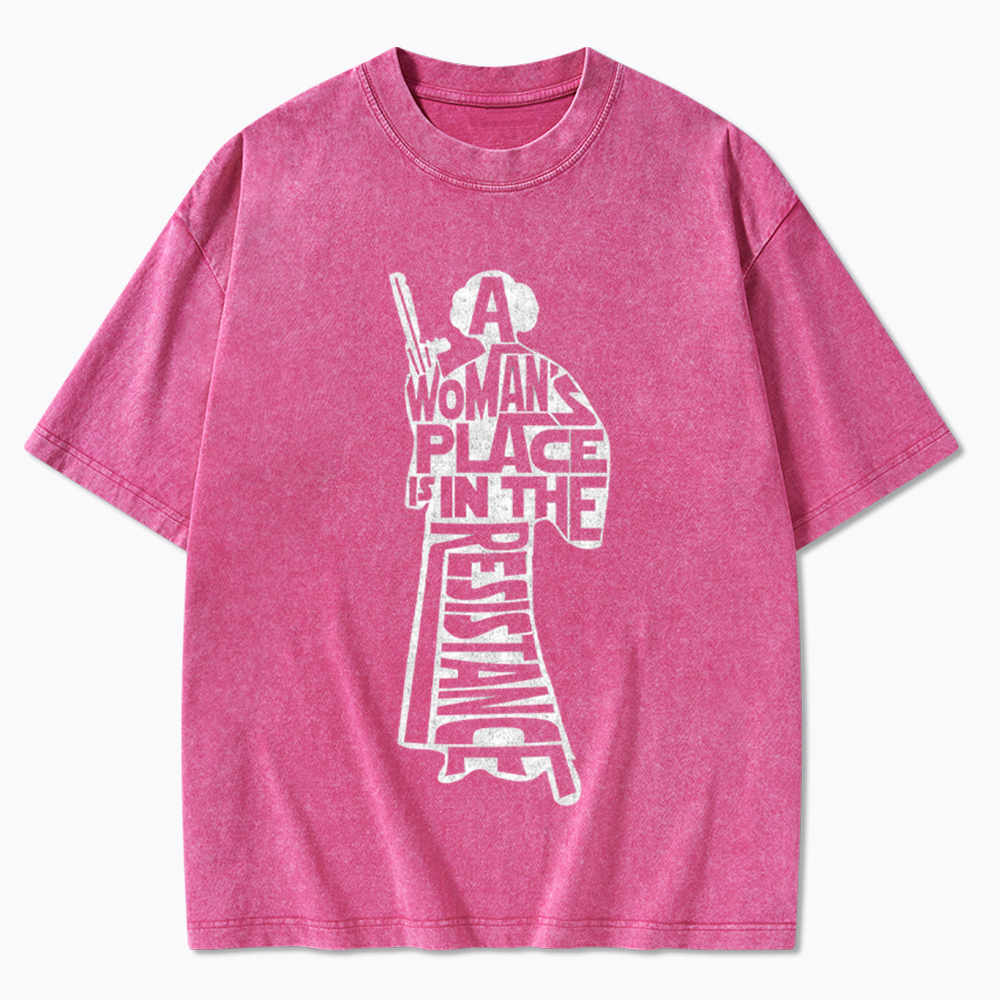 A Woman's Place is In The Resistance Washed T-Shirt