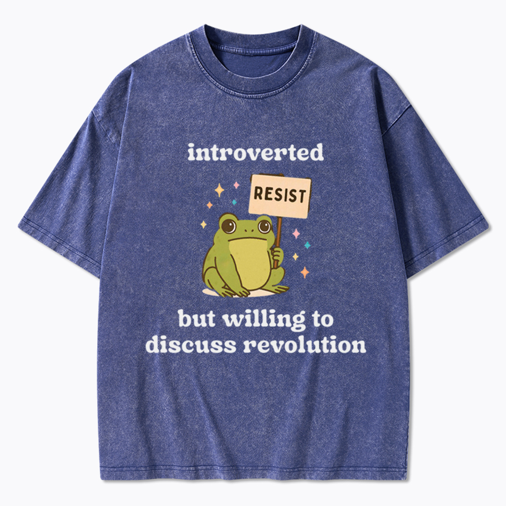 Introverted Resistance Frog Washed T-Shirt