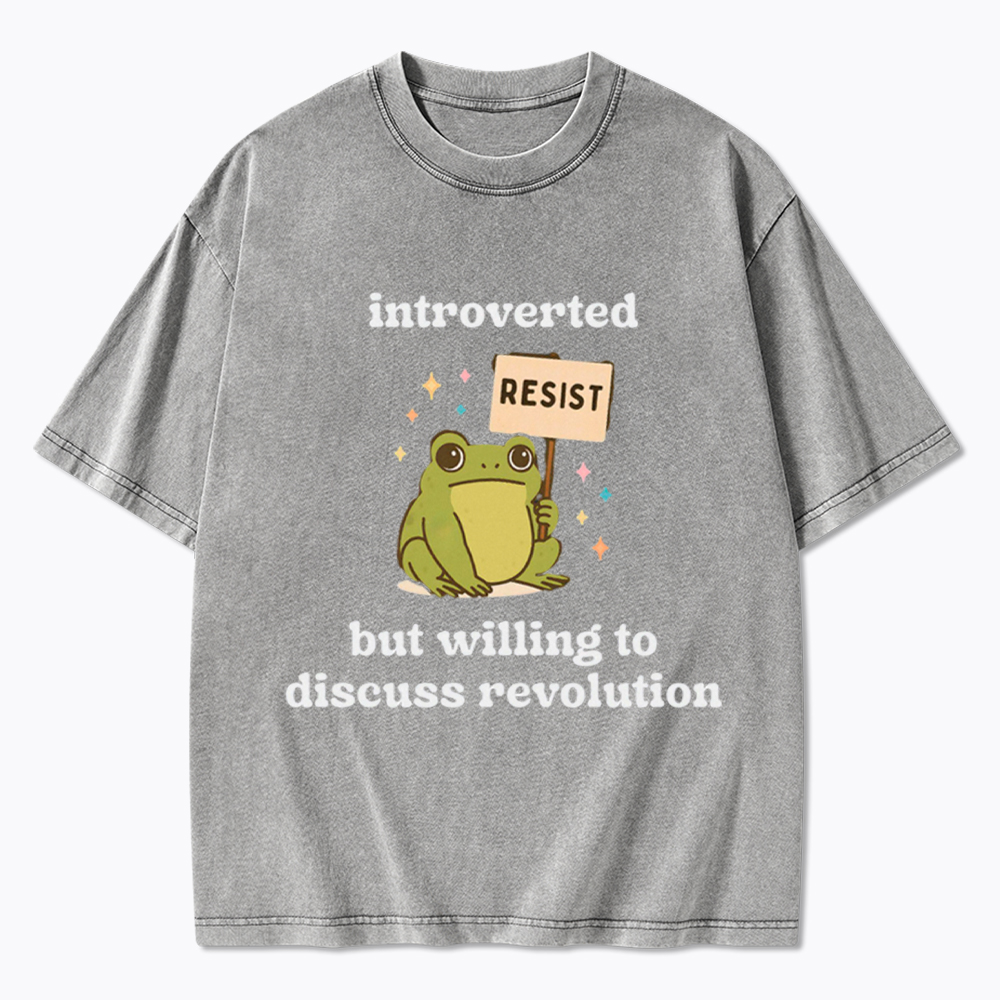 Introverted Resistance Frog Washed T-Shirt