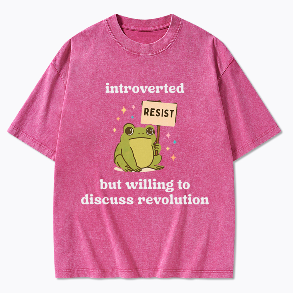Introverted Resistance Frog Washed T-Shirt