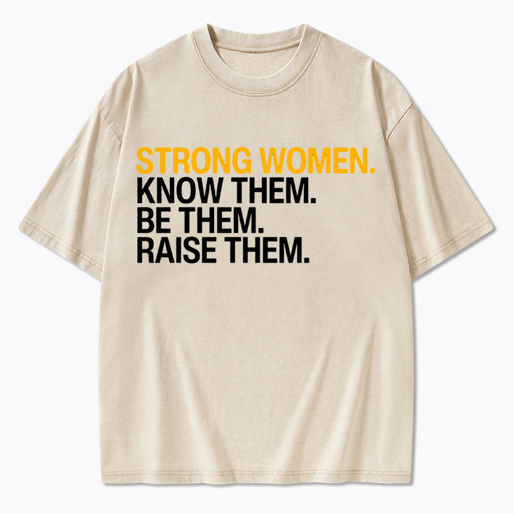 Strong Women Washed T-Shirt