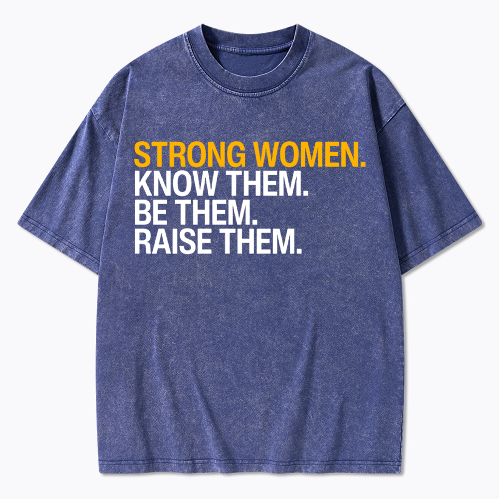Strong Women Washed T-Shirt
