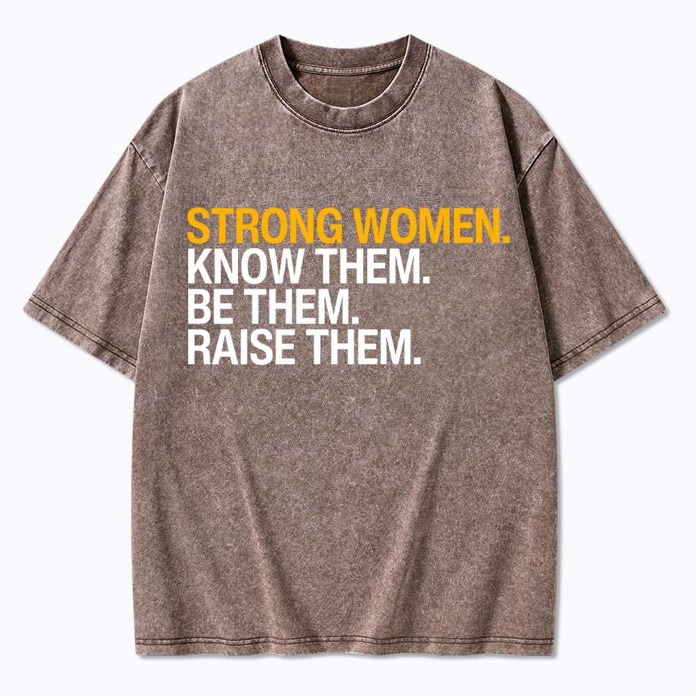 Strong Women Washed T-Shirt