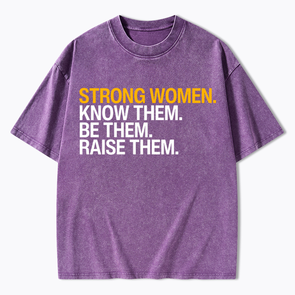 Strong Women Washed T-Shirt