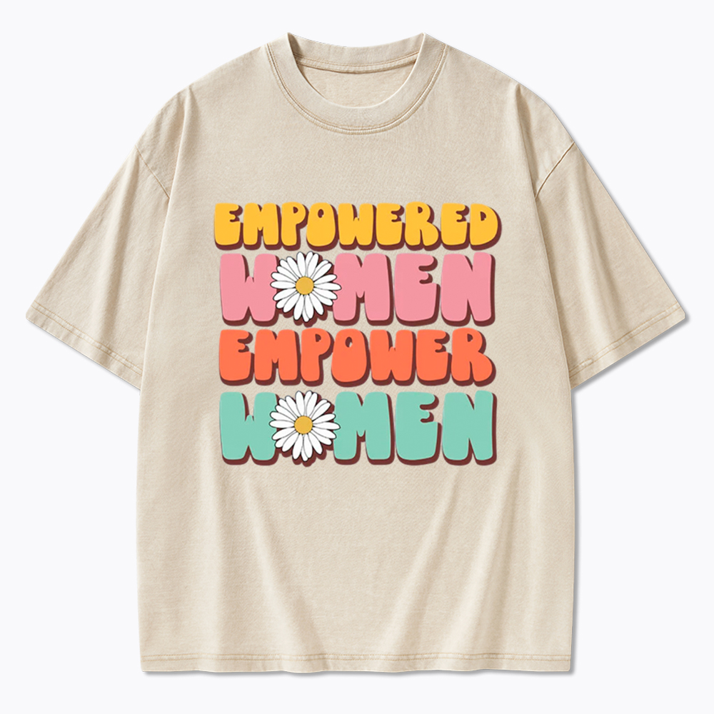 Empowered Women Feminist Equal Rights Washed T-Shirt