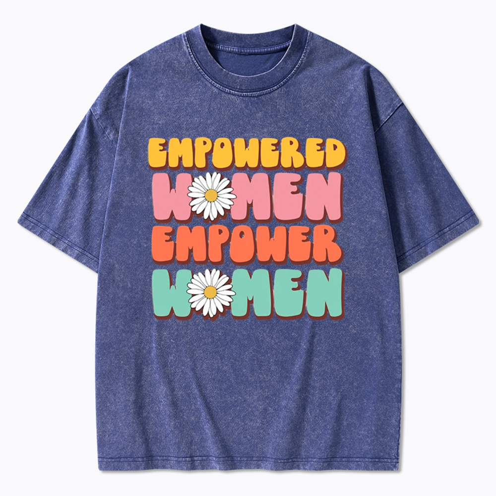 Empowered Women Feminist Equal Rights Washed T-Shirt