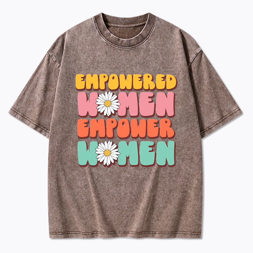 Empowered Women Feminist Equal Rights Washed T-Shirt