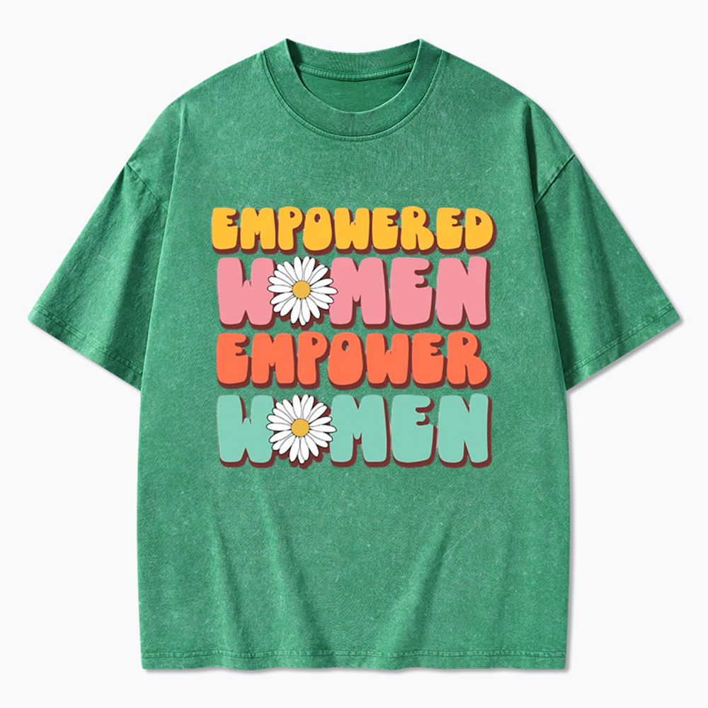 Empowered Women Feminist Equal Rights Washed T-Shirt