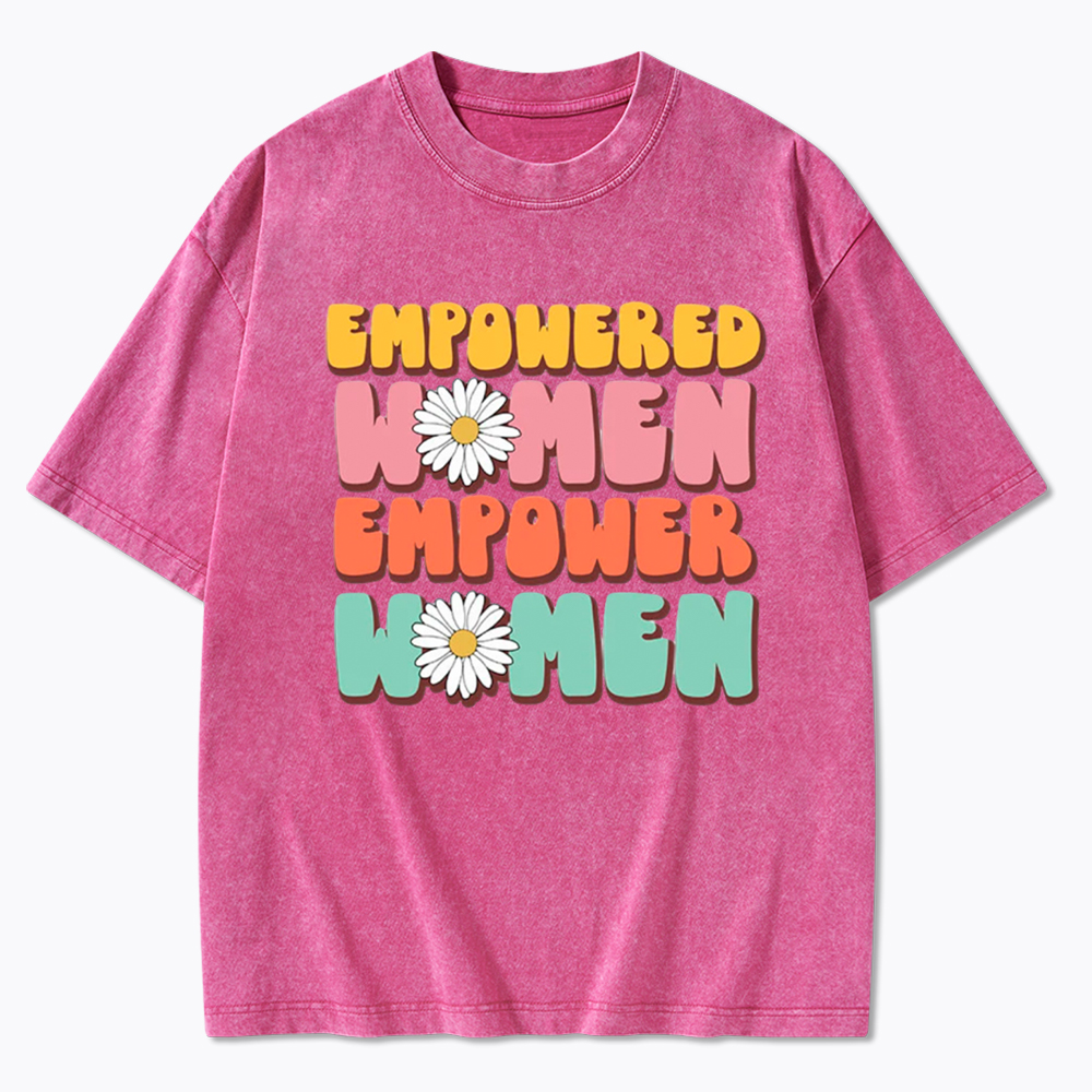 Empowered Women Feminist Equal Rights Washed T-Shirt