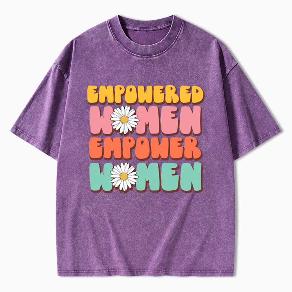 Empowered Women Feminist Equal Rights Washed T-Shirt